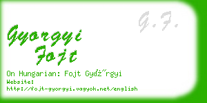 gyorgyi fojt business card